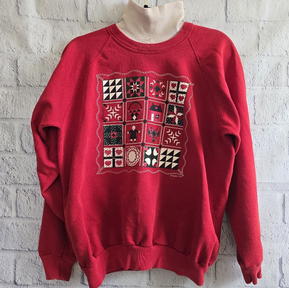 With An Attitude 90s Vintage Turtleneck Christmas Sweatshirt XL